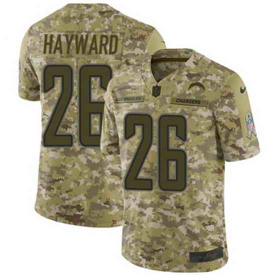 Nike Chargers #26 Casey Hayward Camo Mens Stitched NFL Limited 2018 Salute To Service Jersey
